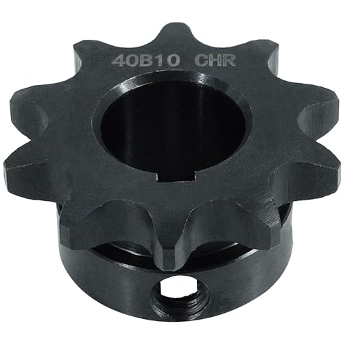 CHR #40 Roller Chain Sprocket, 10 Tooth, 1/2" Pitch, 3/4" Bore, 0.188" Keyway, Carbon Steel, B-Type Hub, 1.803" OD - ISO 9001-2000 Certified