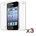Produktbild Fosmon (Vorder-und Rückseite) ultraglatter kristallklare Display Schutzfolie für Apple iPhone 4/4S - 3er Set Schutzfolie