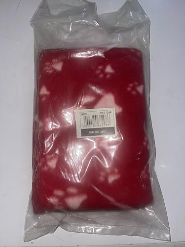 Swiss+ Blue and Red Fleece Dog Blanket 3 Pack: Cozy Comfort for Your Canine Companion! (Red)