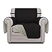 Greatime Sofaschoner, Sofa Schutz Abdeckung, Schonbezug, Sofaüberwurf, Sofabezug, Rutschfes，Reversible Gesteppte, Pet, Haustier Abdeckung, Kinder, Katzen, Hunde（1-Sitzer，Schwarz/Beige）