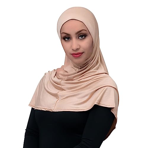 The Hijabstore.com Instant Hijab 1-Piece Pull-On Easy Wear Head Scarf For Women Jersey Cotton Head Wraps For Women Hijabs2