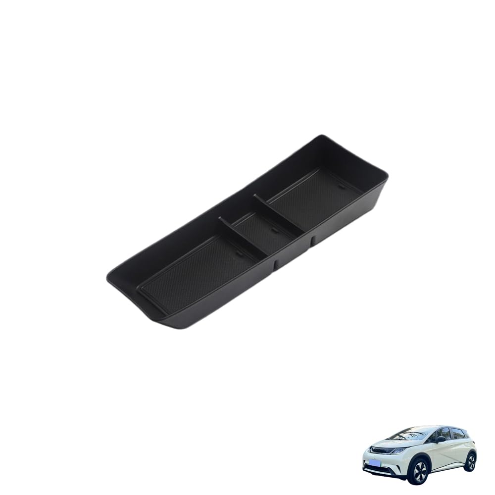 QQJHBAMYN TPE Lower Center Console Organiser Tray, for BYD Dolphin Car Centre Floor Consoles Accessory Interior Storage Easy Clean NonSlip