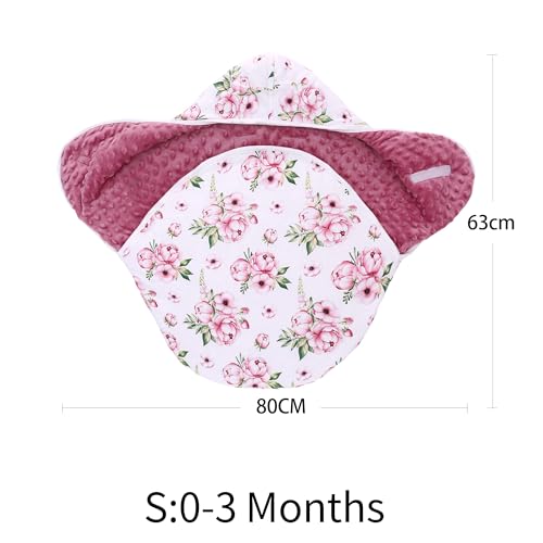 Chancelière universelle bébé fleur rose pour poussette et siège auto