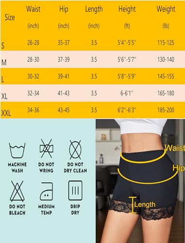 Image of Avidlove Women's Under Shorts for Dresses Seamless Anti Chafe Underwear Smooth Boyshorts Lace Slip Shorts for Women