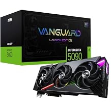 msi Gaming RTX 5090 32G Vanguard SOC Launch Edition Graphics Card 32GB GDDR7, 512-bit, Extreme Performance 2527 MHz, DisplayPort x3 2.1a, HDMI 2.1b, NVIDIA Blackwell Architecture