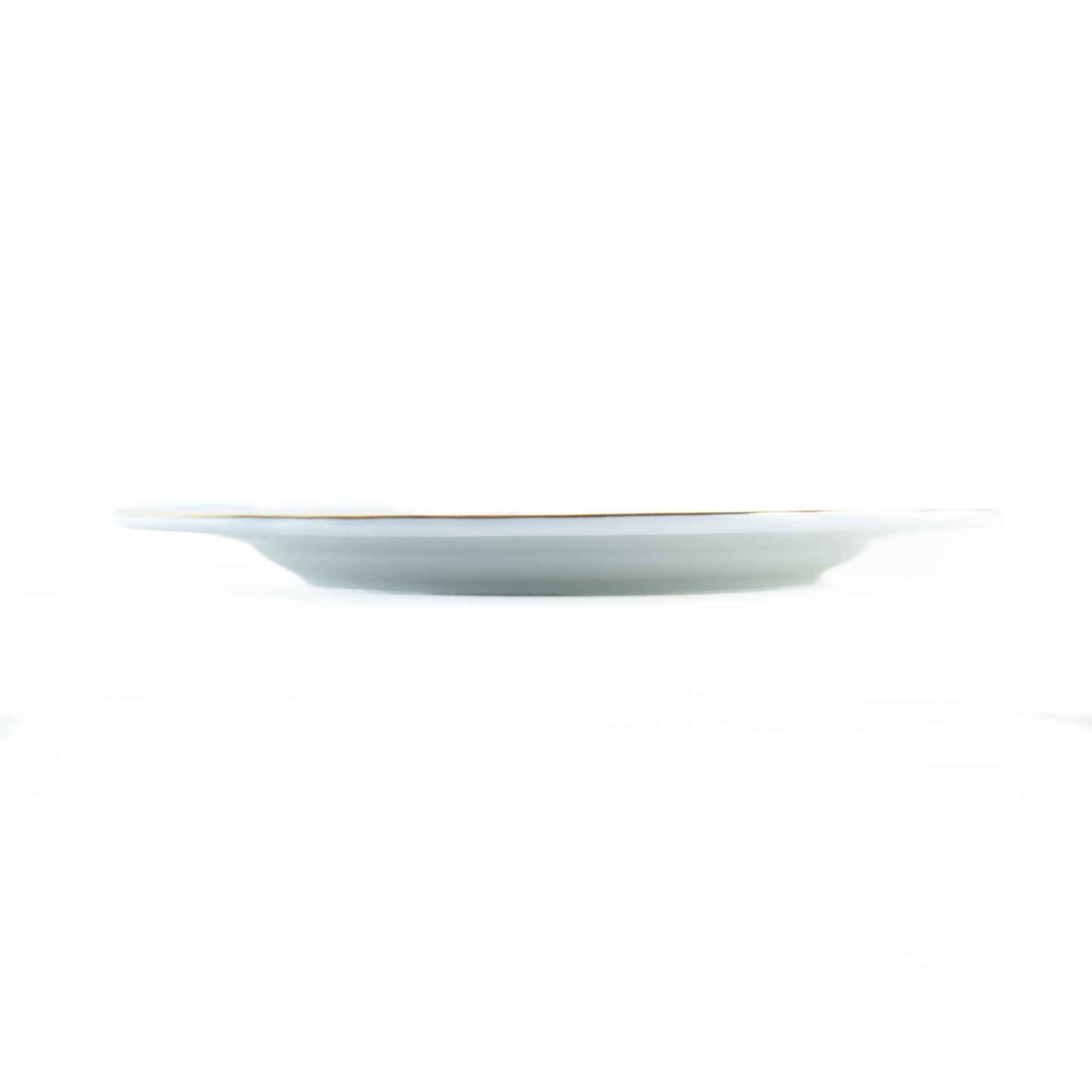 FranquiHOgar Juego de Platos de Postre de Porcelana (6 piezas) Bidasoa Irina con Motivos Florales y Filo de Oro, Piezas de Porcelana con un Acabado Fino y Decorativo