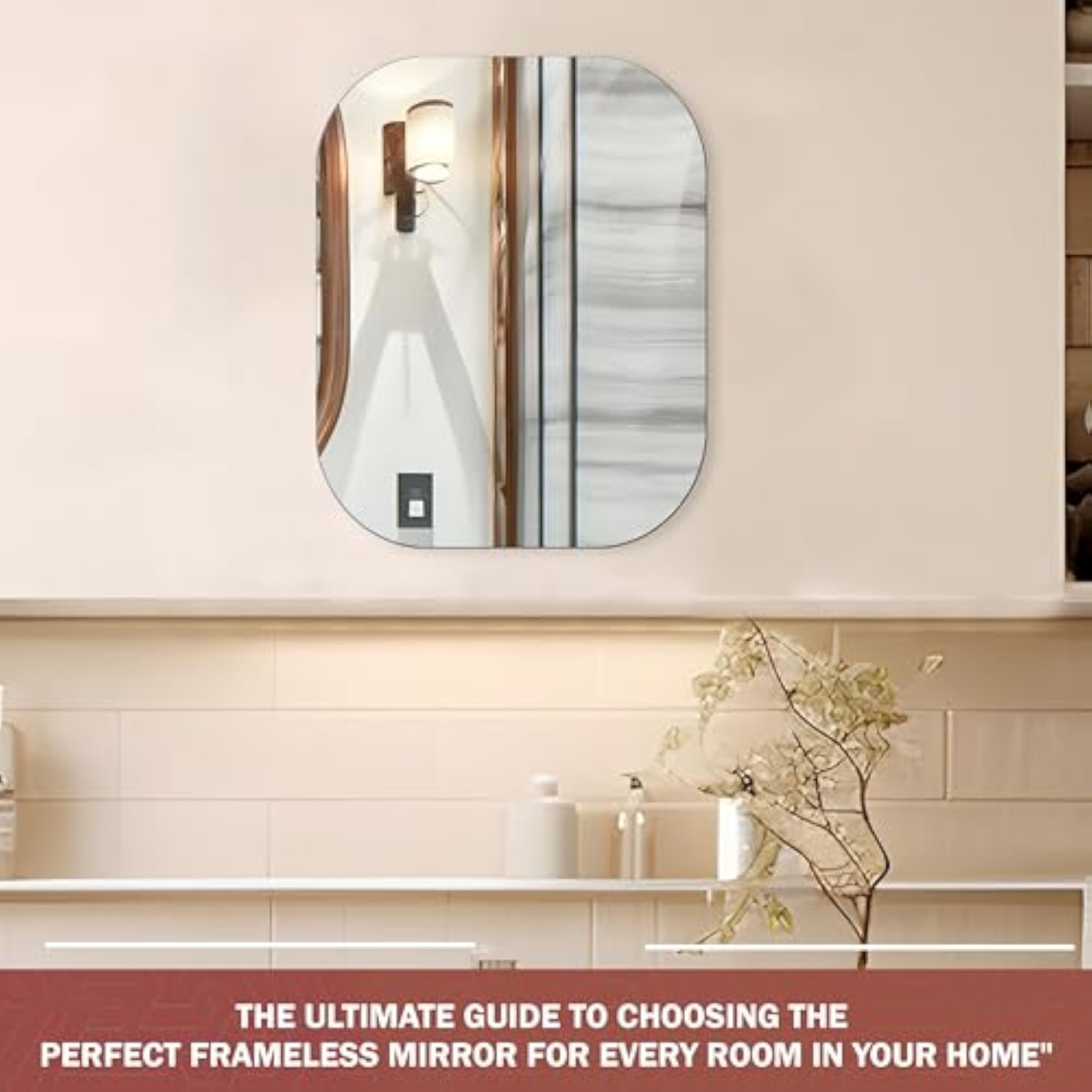 Frameless Decorative Mirror for Bathroom Wall