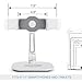 AboveTEK Tablet Stand Holder, Stylish Aluminum iPad Stands, Foldable 360° Swivel iPad iPhone Table Stand Holder fits 4-11