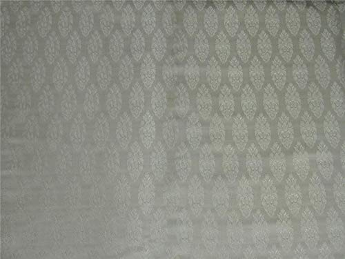 Brocart de soie blanc d'exception pour haute couture - 6