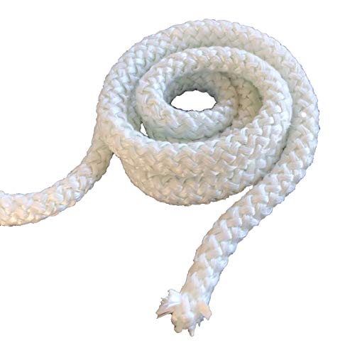Minglas Rope Seal - Fiberglass Knitted Rope 1" X 8 Feet, Soft Silky Easy Install, Stove Boiler Furnace Oven Kiln Door Seal Gasket #TOP9