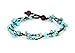 Mary Grace Design MGD, Blue Turquoise Color Bead Anklet. Beautiful 10 Inches Handmade Stone Anklet Made from Wax Cord. Fashion Jewelry for Women, Teens and Girls, JB-0123A