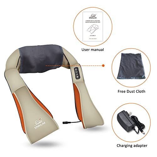 Snailax-Masajeador-de-cuello-inalambrico-con-rotacion-4D-masajeador-Shiatsu-con-calor-portatil-para-dolor-de-cuello-y-espalda-cojin-de-masaje-electrico-regalo-para-mujeres-y-hombres