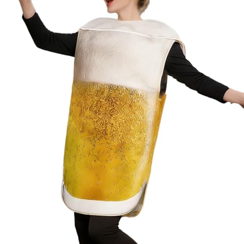 Costume d'alcool chope de bière pour jeu de rôle de groupe et scène