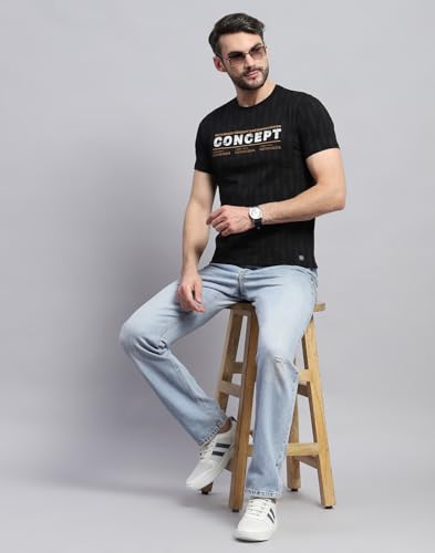 Image of Monte Carlo Mens Printed Round Neck Half Sleeve T-Shirt (224067193)