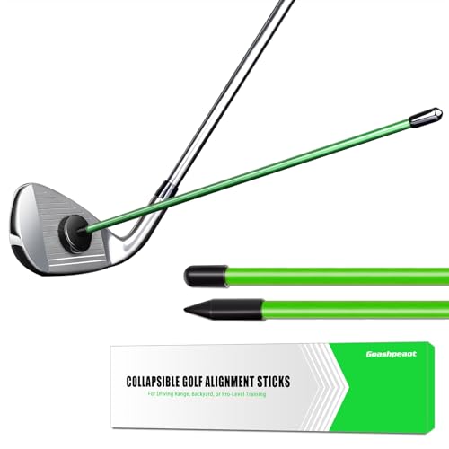 Goashpeaot 2 Pack 40'' Golf Alignment Sticks with Magnetic Golf