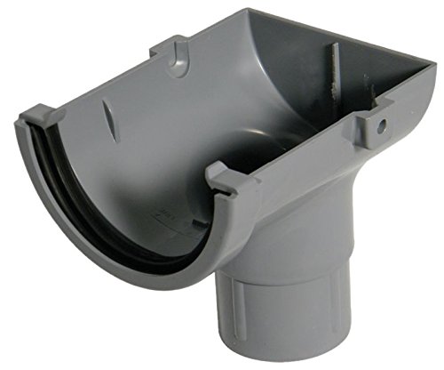 Gouttière miniflo Floplast 76 mm gris pour récupération eau de pluie