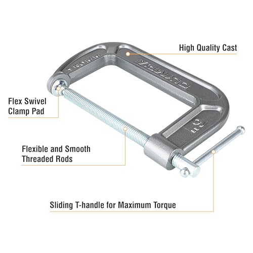 Image of Olympia Tools C-Clamp, 38-146, (6 inch X 3.5 inch)