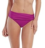 Panache Veronica Folded Swim Brief (SW0647),Medium,Magenta