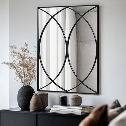 Antok Decorative Mirrors For Wall Decor, 30 Inch X 40 Inch Decorative Wall Mirror Black Window Mirrors Wall Mounted Decorative Mirror For Living Room Dining Room Hallway Entryway Bedroom thumb #3