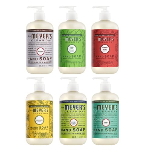 Mrs. MEYER'S CLEAN DAY Liquid Hand Soap 6 Pack Variety 12.5 OZ Ea...