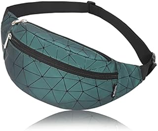 Bumbags Fashion PU Leather Shiny Fanny Packs for Women Waterproof Waist Bag for Ladies Running Walking Hiking Shopping Travel Belt Bags Money Hip Pouch Pack