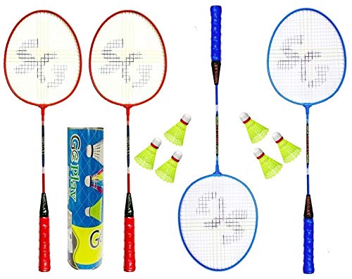 Shivgan Aluminum Badminton Racket Perfect for Practice (Pack of 4 Piece) with 6 Pieces Plastic Shuttles (B08RF3626P) Amazon Price History, Amazon Price Tracker