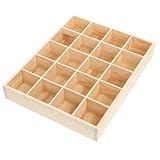 GALPADA Sockenaufbewahrungsbox aus Kiefernholz mit 20 Fächern für Schlafzimmer und Büro zur...