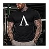 GYMTIER Spartan Forged - Symbol - Men's Gym T-Shirt Bodybuilding Training Workout Lifting Top Clothing, Black, XXL #1