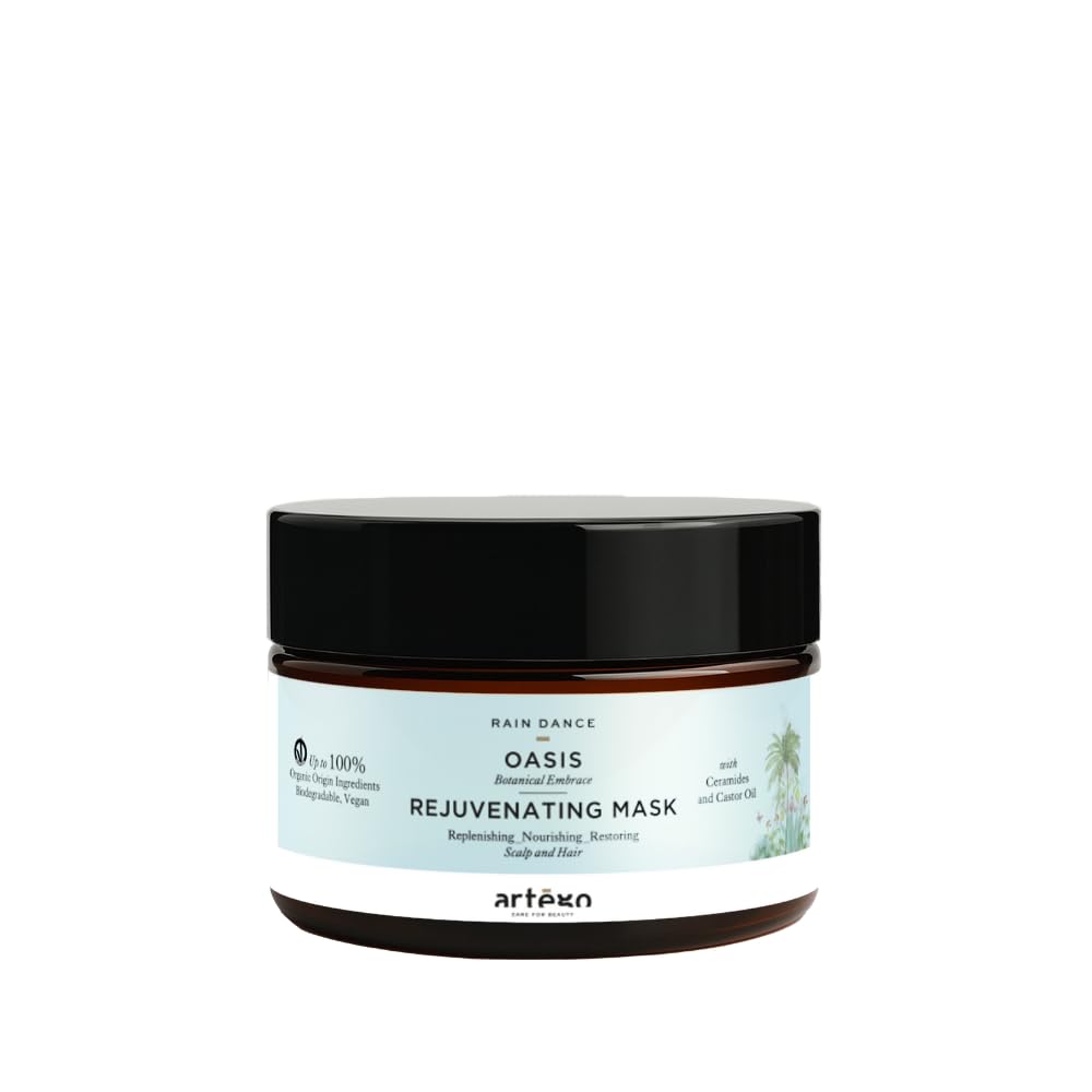 Artègo Rain Dance Oasis Rejuvenating Mask (8.5 oz) – Deep Hydration & Repair Hair Mask for Dehydrated, Dull, Fragile Hair
