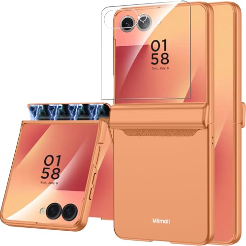 Coque Galaxy Z Flip 7 Miimall orange avec protection charnière