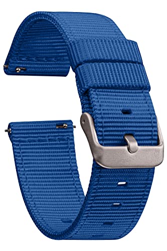 GadgetWraps 19mm Nylon Watch Band Strap with Quick Release Pins - Compatible with Letscom, Letsfit, Tissot - Police Box Blue, 19mm