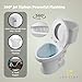 Tall Toilets For Seniors 21 Inch, Los Flexi Comfort & High Toilet, Elongated Bowl and Soft-Close Seat, 1.28 GPF Extra Tall Handicap Toilet with Efficient Siphonic Flush & 12