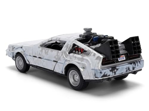 Modelo de auto Back to the Future 1:32 aniversario 40 años miniatura 5