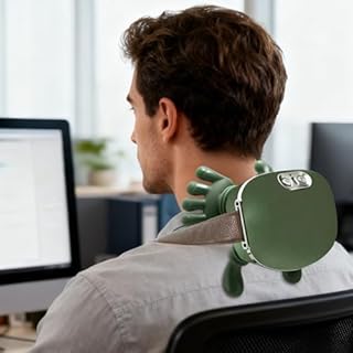 Massaggiatore Cervicale Forma Mano, 15x11x6,5cm Massaggiatore Schiena E Collo E Spalle Con Funzione Di Riscaldamento, Tre Livelli Di Massaggio, Due Livelli Di Temperatura, PU