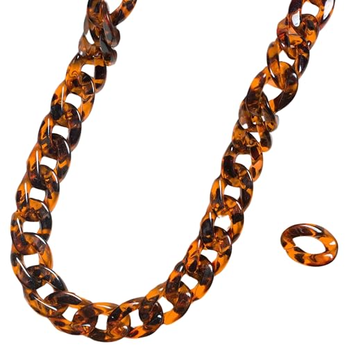 Image of SATRA TRADERS Tortoise Acrylic Printed Mask Chain | 1mtr | AC11