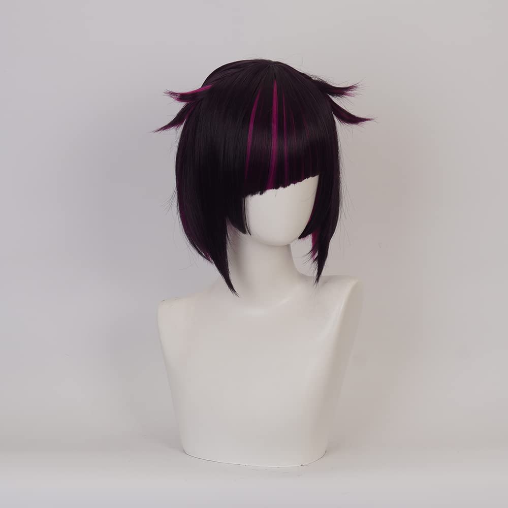 Unisex Adult Vanrouge Cosplay Wig Brown Mixed Red Gradient Heat Resistan Synthetic Fiber Hairs for Halloween Cos Anime Party Replacement Wigs - Image 3