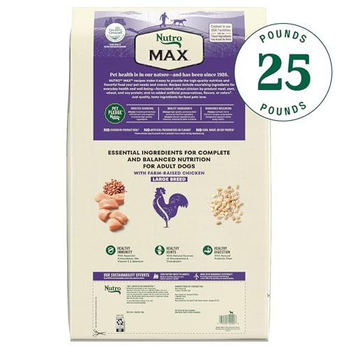 Image of Nutro Max Large Breed Dry Dog Food, Farm-Raised Chicken, 25 lb