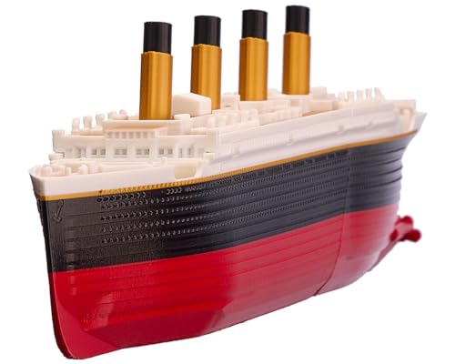 Large 16 Submersible Titanic Model Ship Perfectly Balanced Two-Stage Sinking with Iceberg