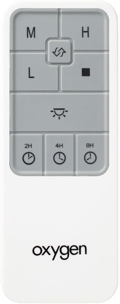 Oxygen 3-8-1000-0 Transitional Fan Accessory from Oslo Remote Collection in White Finish, 4.32 inches