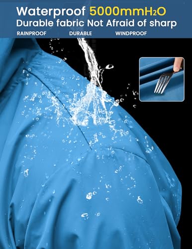 COOFANDY Masculino Capa De Chuva Leve E Impermeável, Com Capuz Para Golfe Ciclismo, Corta-Vento