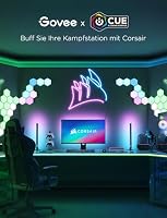 Govee LED Sechseck Hexagon Panel Gaming,10 RGBIC Smart Wandleuchte Funktioniert mit Alexa, Google Assistant, Kreative Dekorative Wi-Fi, Musik Sync für Gaming Beleuchtung & Zimmer Deko – Ansicht 2
