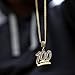 Gold Tone 100 Emoji Pendant with 3mm 30