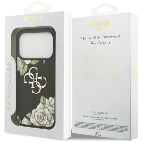 Coque Guess Hardcase 4G Grained Roses Big Logo pour iPhone 17 Pro - vue 9