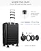 LUGGEX Checked Luggage with Spinner Wheels, FLO5 Top Opening Expandable Polycarbonate Hard Shell Suitcase with TSA Approved Lock (FX-Core, Black, 24 Inch)