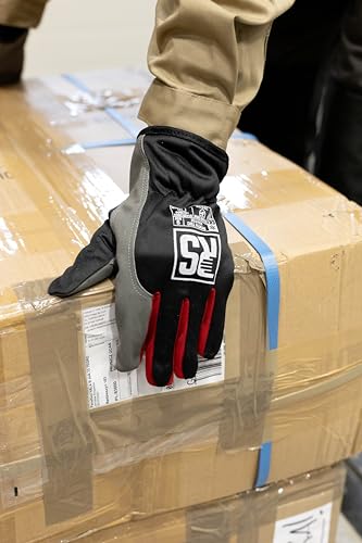 RS Synth TEC Winter Isolierter Montagehandschuhe Kunstlederhandschuhe/Größe 08, 12 Paar/Schwarz Grau/Arbeitshandschuhe Lederhandschuhe Schutzhandschuhe/Fertig mit Einer Manschette