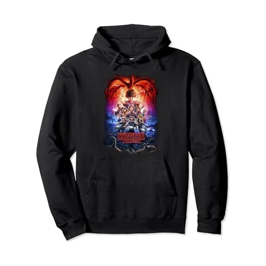 Stranger Things Group Shot Poster Fade Sudadera con Capucha