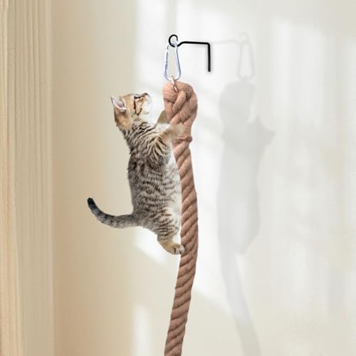 Cuerda de Escalada para Gatos de Yute Natural con Ganchos miniatura 3