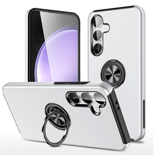 Coque Samsung S25 FE 5G robuste anti-choc avec support rotatif et béquille