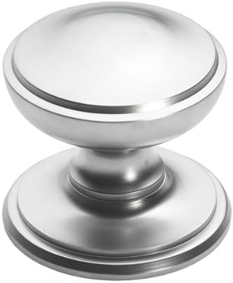 House of Brass Solid Heavy Cast Satin Chrome Victorian Centre Door Knob (Fixed Knob)