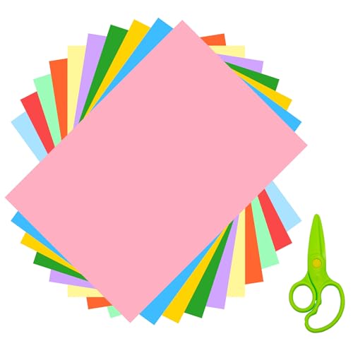 AIMI Construction Paper 100 Sheets Assorted Colors Bulk for Kids School Supplies A4 Copy Paper Preschool Classroom Supplies Elementary Great for Arts Painting Coloring Drawing Creating Crafts